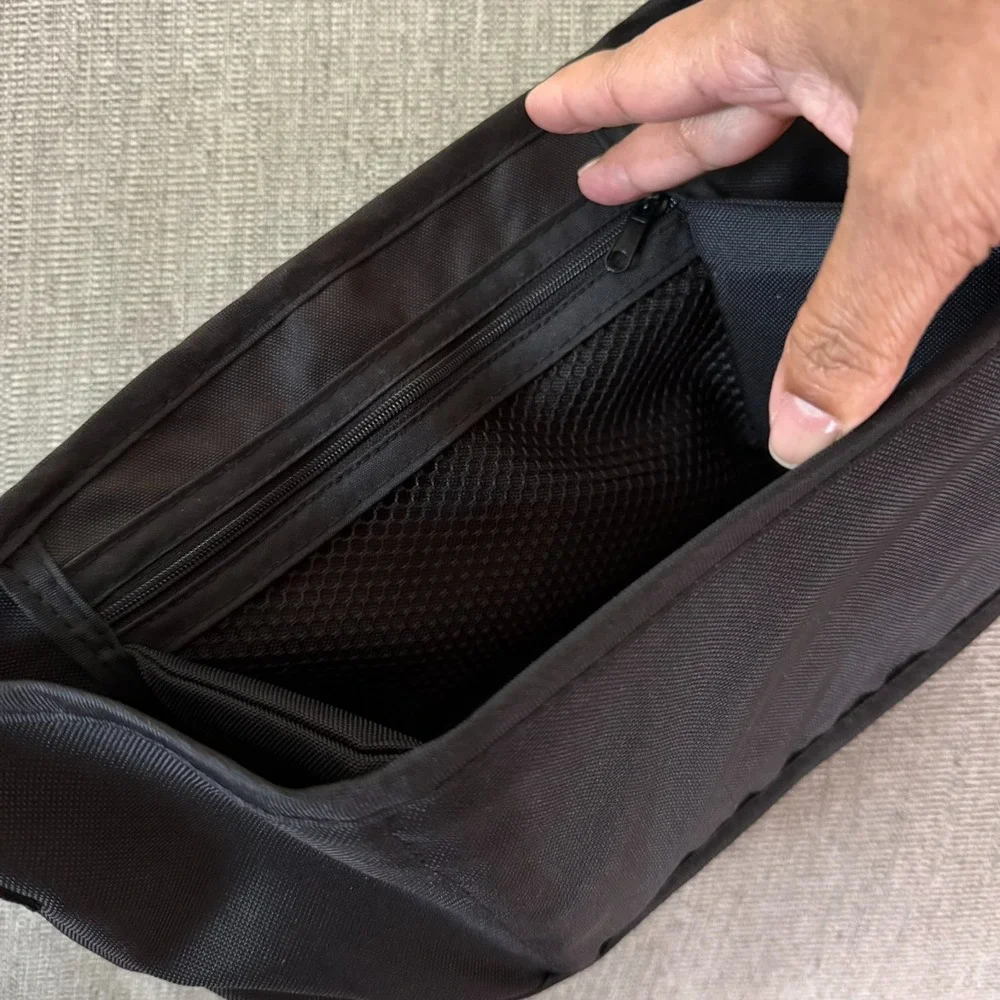 Baby Trend Black Stroller Parent Organizer Caddy Console Cup Holder Storage Bag